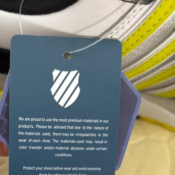 K-Swiss Yellow and White Athletic Shoes with Sporty Design - Picture 5 of 10